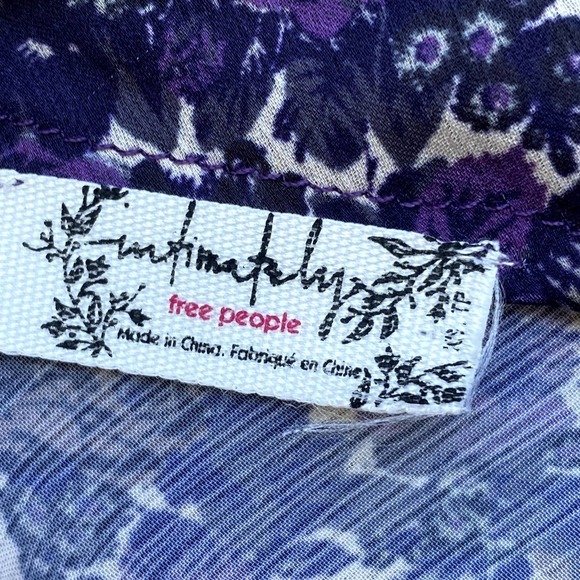 Free People Women's Nights in Printed Camisole in Purple Size XS - Picture 9 of 9